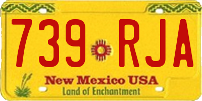 NM license plate 739RJA