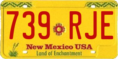 NM license plate 739RJE