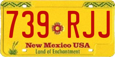 NM license plate 739RJJ