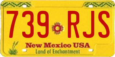 NM license plate 739RJS