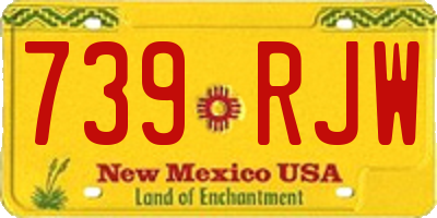 NM license plate 739RJW