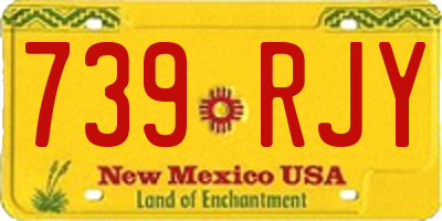 NM license plate 739RJY