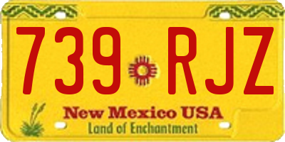 NM license plate 739RJZ