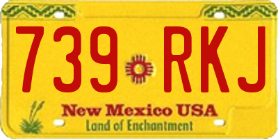NM license plate 739RKJ