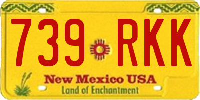 NM license plate 739RKK
