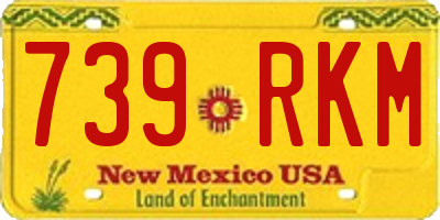 NM license plate 739RKM