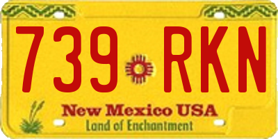 NM license plate 739RKN