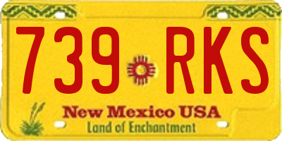 NM license plate 739RKS