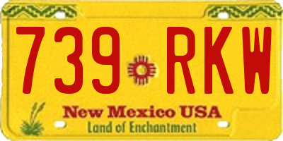 NM license plate 739RKW