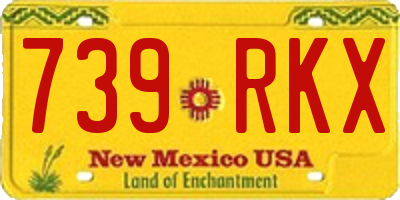 NM license plate 739RKX