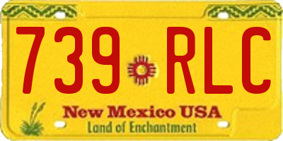 NM license plate 739RLC