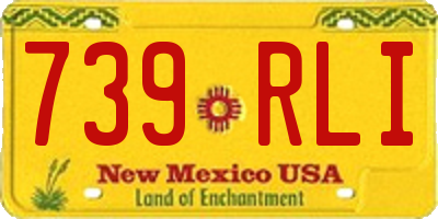 NM license plate 739RLI