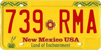 NM license plate 739RMA