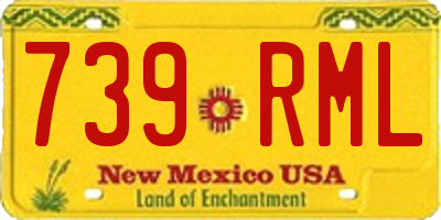 NM license plate 739RML
