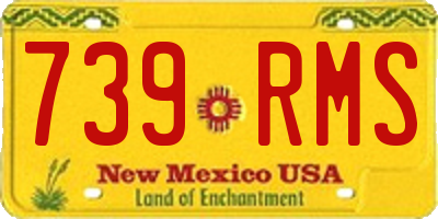 NM license plate 739RMS