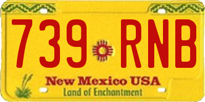 NM license plate 739RNB