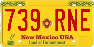 NM license plate 739RNE