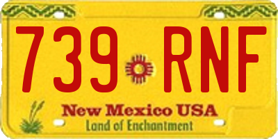 NM license plate 739RNF
