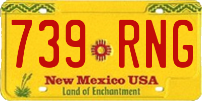 NM license plate 739RNG