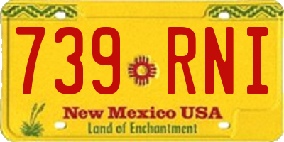 NM license plate 739RNI