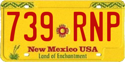 NM license plate 739RNP