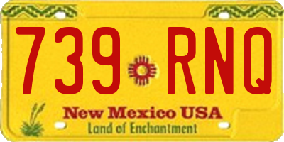 NM license plate 739RNQ