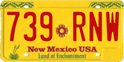 NM license plate 739RNW