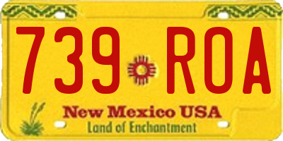 NM license plate 739ROA