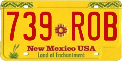 NM license plate 739ROB