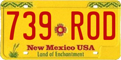 NM license plate 739ROD