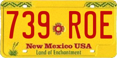 NM license plate 739ROE