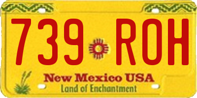 NM license plate 739ROH