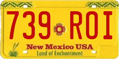 NM license plate 739ROI