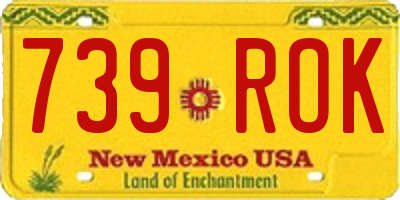 NM license plate 739ROK