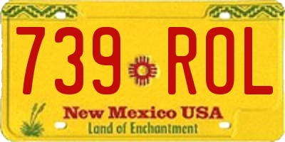 NM license plate 739ROL