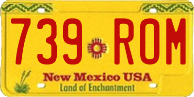 NM license plate 739ROM
