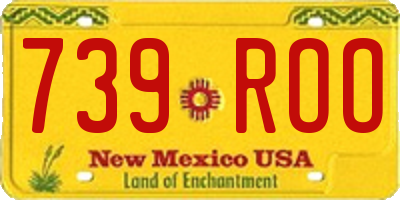 NM license plate 739ROO