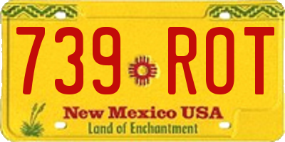 NM license plate 739ROT