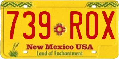 NM license plate 739ROX