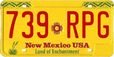 NM license plate 739RPG