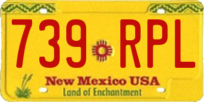 NM license plate 739RPL