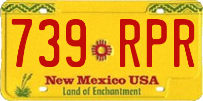 NM license plate 739RPR