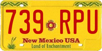NM license plate 739RPU