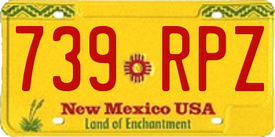 NM license plate 739RPZ