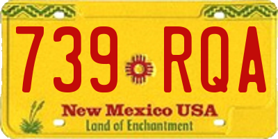 NM license plate 739RQA