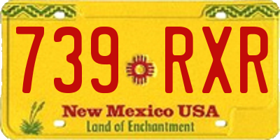 NM license plate 739RXR