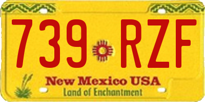 NM license plate 739RZF