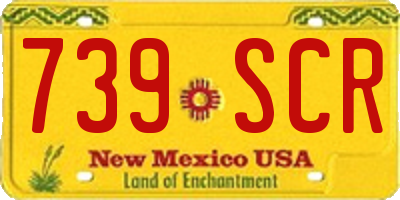 NM license plate 739SCR