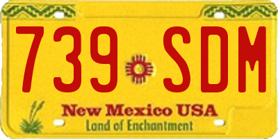NM license plate 739SDM