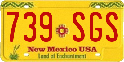 NM license plate 739SGS